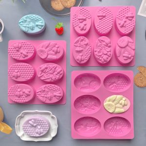 Silicone Soap Mold Oval Bee Soap Mold