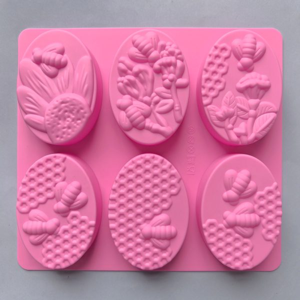 Silicone Soap Mold Oval Bee Soap Mold - Image 2